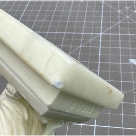 Carved Miniature Stone Moses Statue on Marble Base READ - Picture 8 of 10